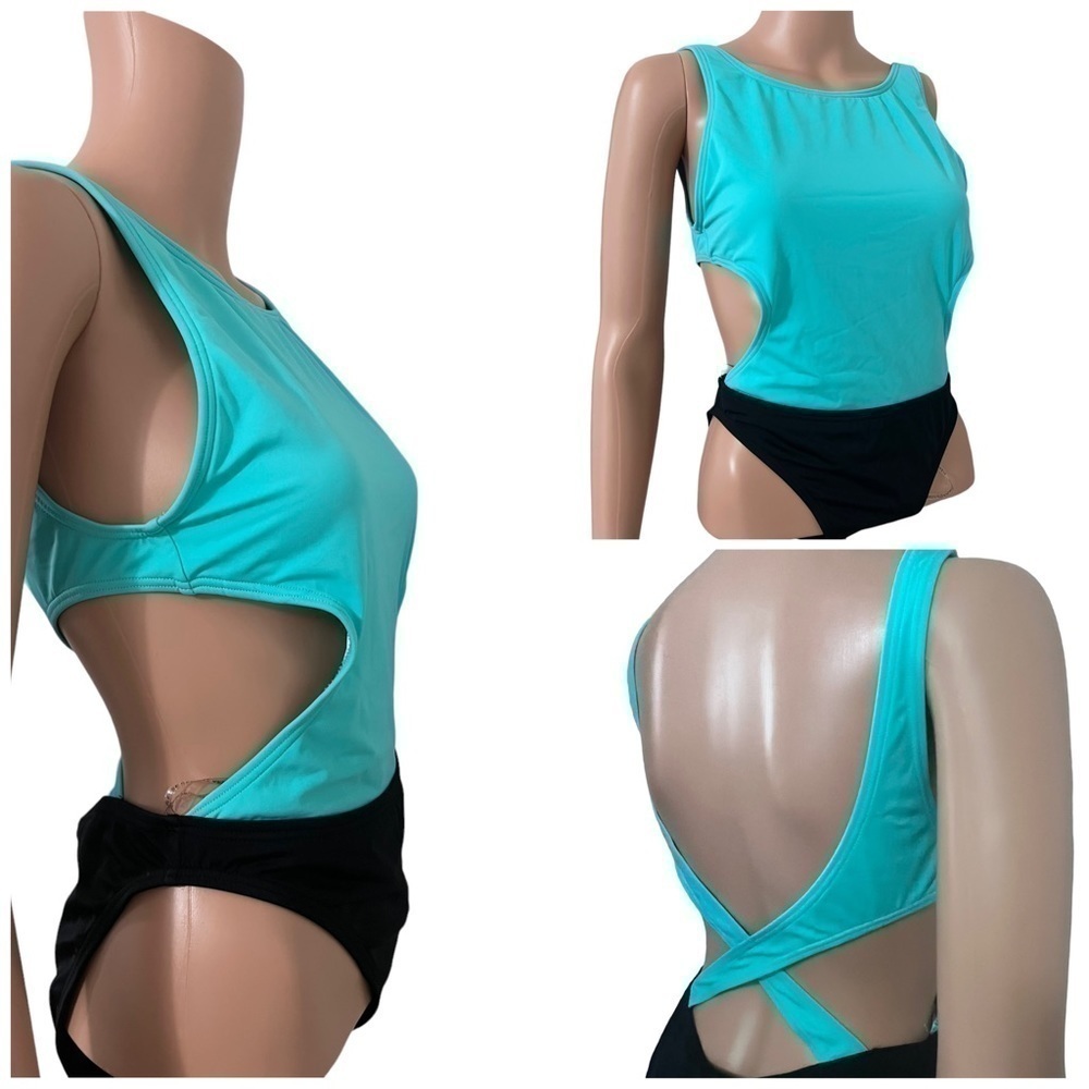 Coco Rave Two Toned Cut Out One Piece Swimsuit